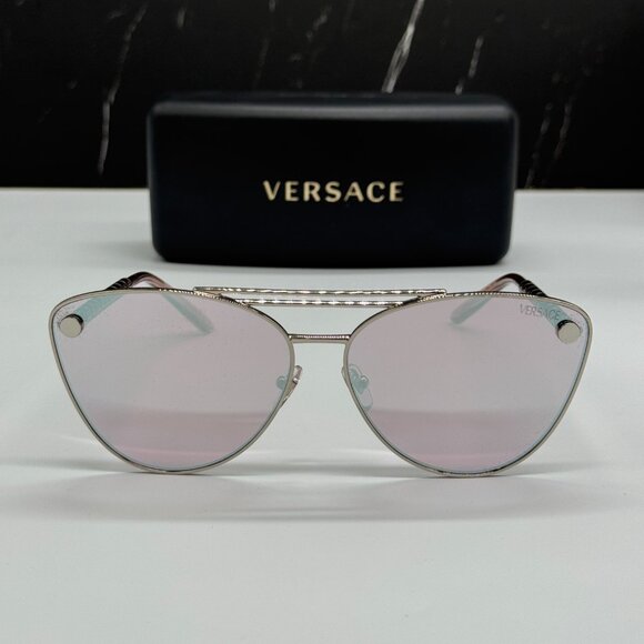 NEW VERSACE VE2267 1000/7V WOMEN SUNGLASSES SILVER/PINK VE2267 10007V EYEWEAR main image 11